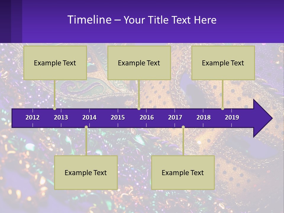 Two Mardi Gras Masks Powerpoint Template PowerPoint Template