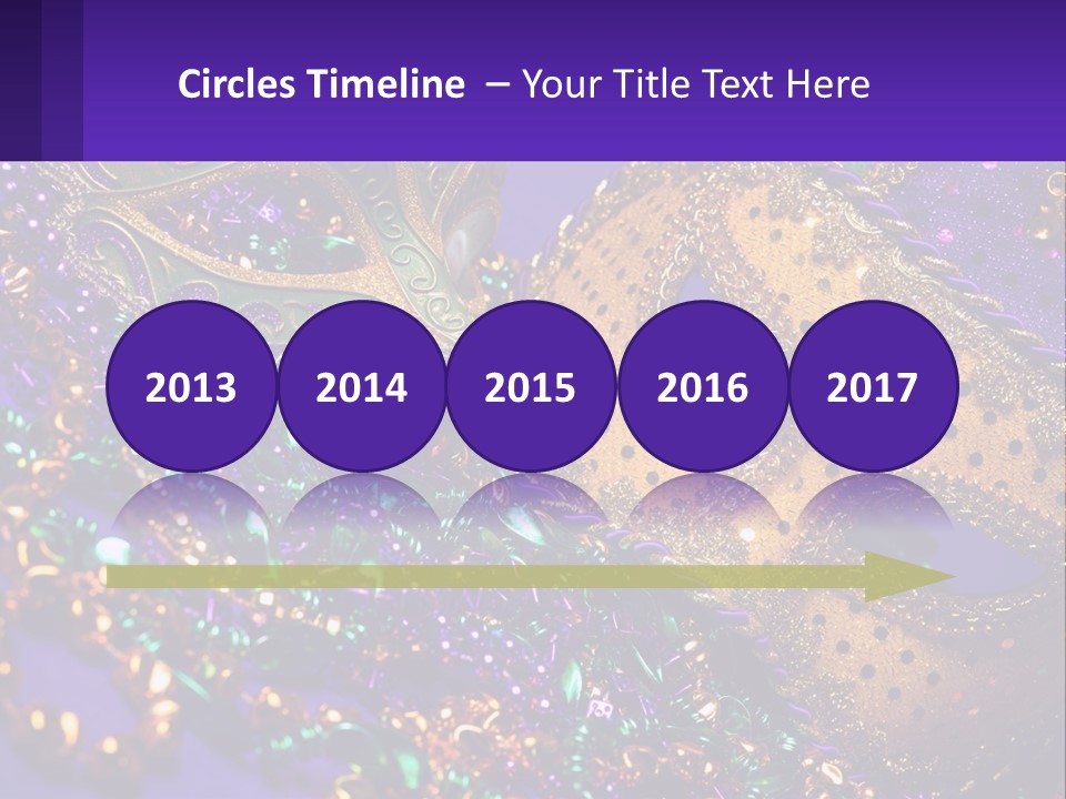 Two Mardi Gras Masks Powerpoint Template PowerPoint Template