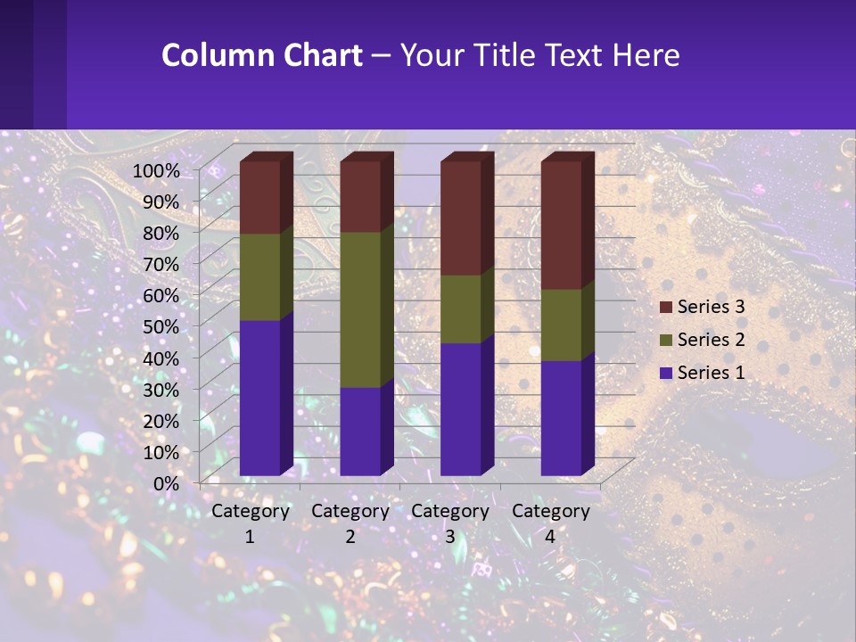 Two Mardi Gras Masks Powerpoint Template PowerPoint Template