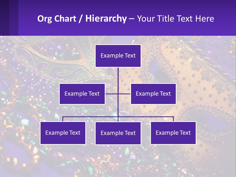 Two Mardi Gras Masks Powerpoint Template PowerPoint Template
