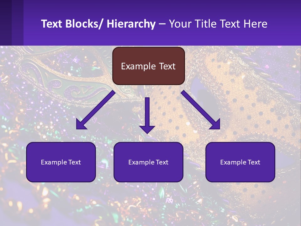 Two Mardi Gras Masks Powerpoint Template PowerPoint Template