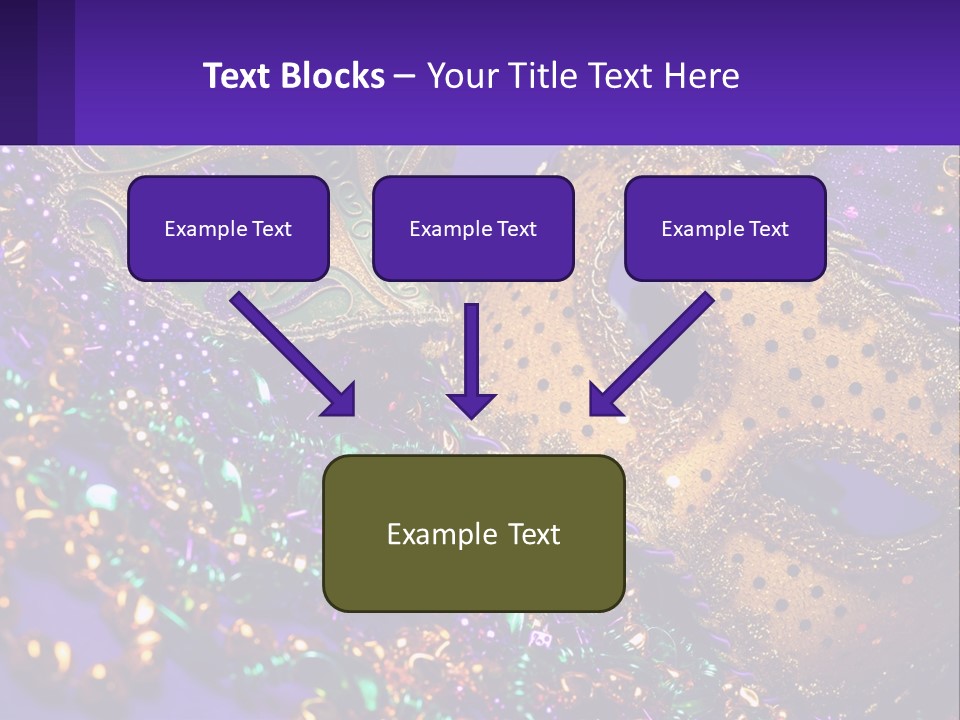 Two Mardi Gras Masks Powerpoint Template PowerPoint Template