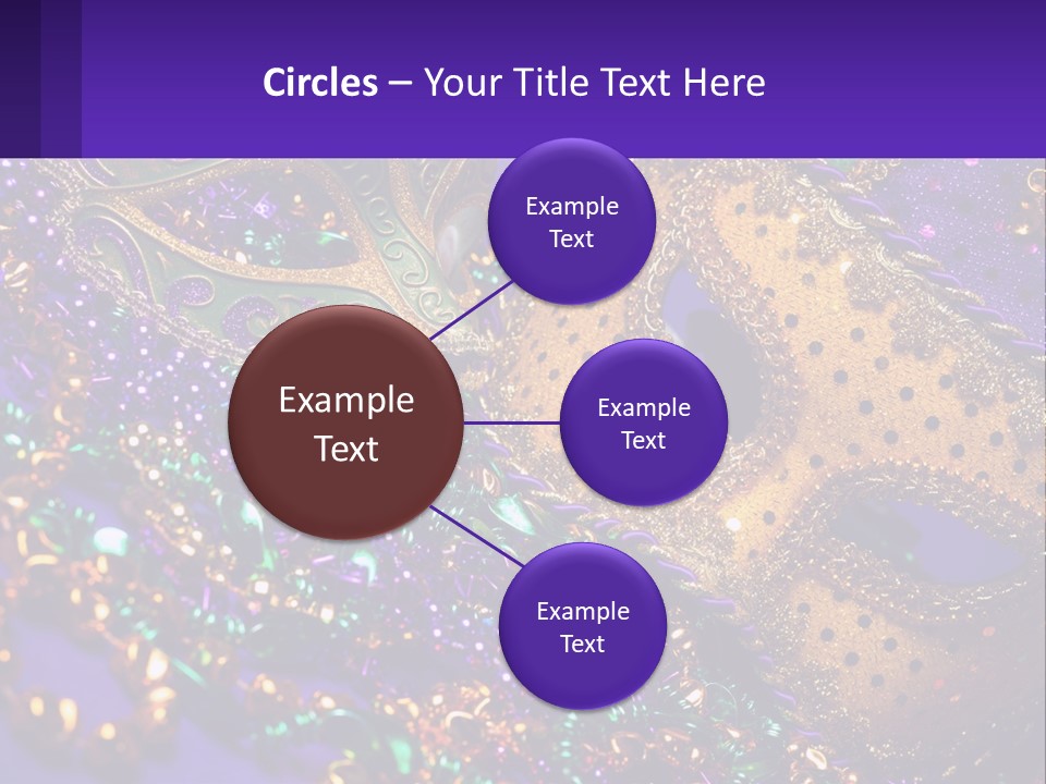 Two Mardi Gras Masks Powerpoint Template PowerPoint Template