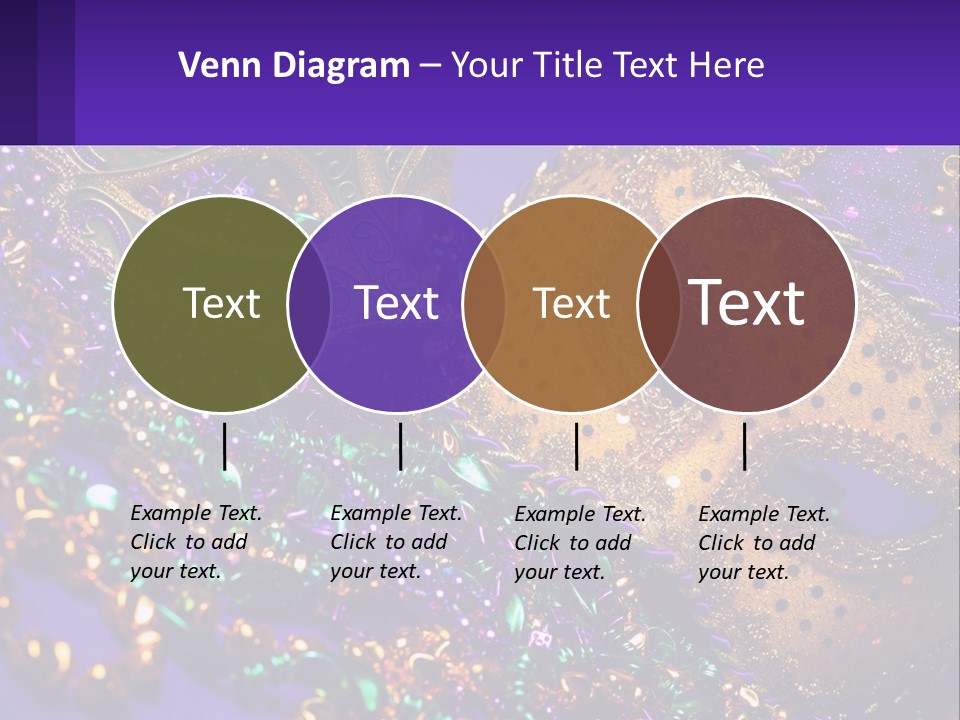 Two Mardi Gras Masks Powerpoint Template PowerPoint Template