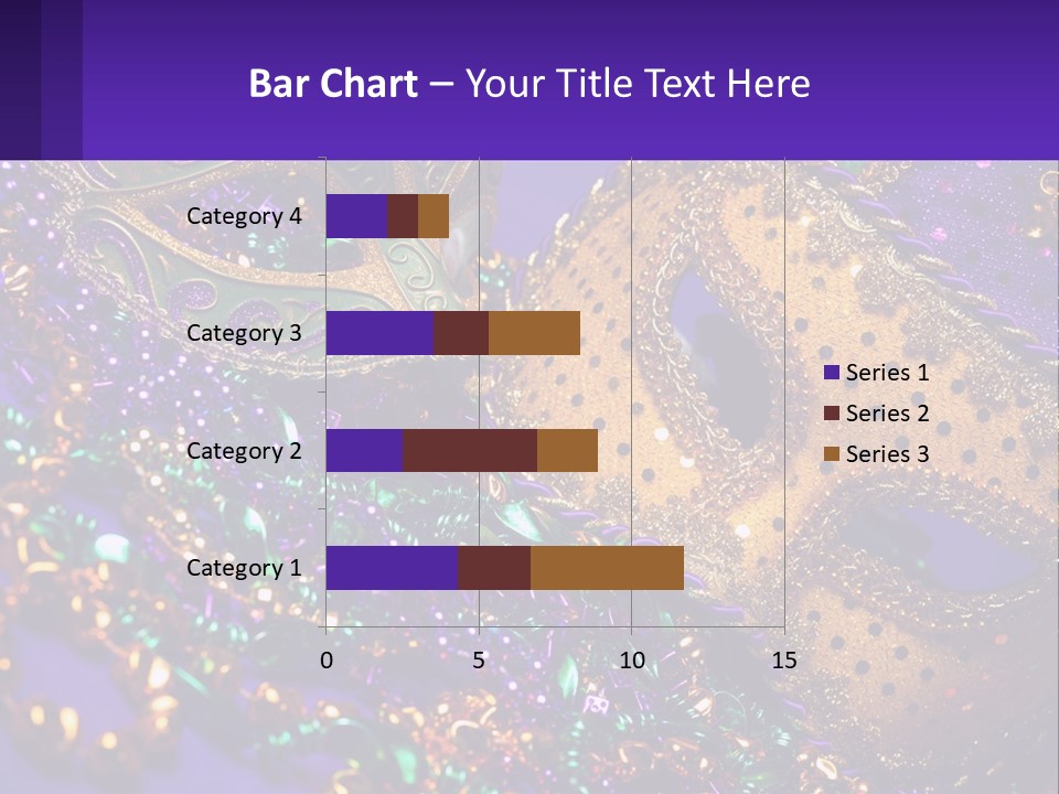 Two Mardi Gras Masks Powerpoint Template PowerPoint Template