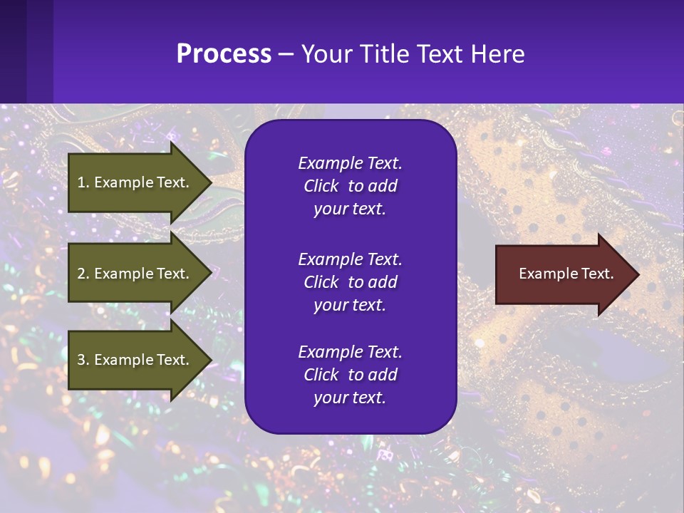 Two Mardi Gras Masks Powerpoint Template PowerPoint Template