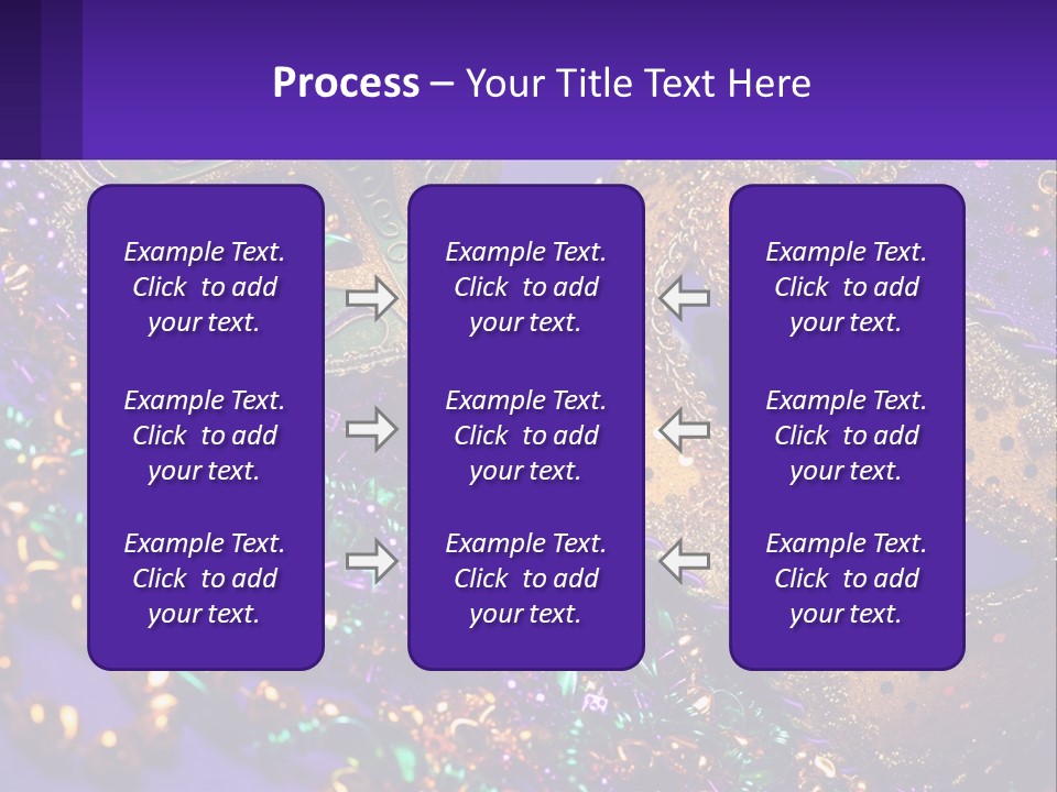 Two Mardi Gras Masks Powerpoint Template PowerPoint Template