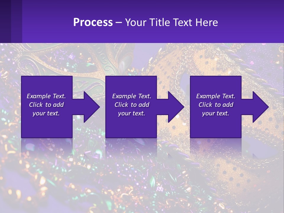 Two Mardi Gras Masks Powerpoint Template PowerPoint Template