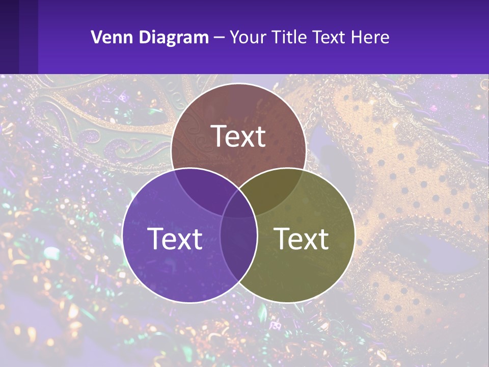 Two Mardi Gras Masks Powerpoint Template PowerPoint Template