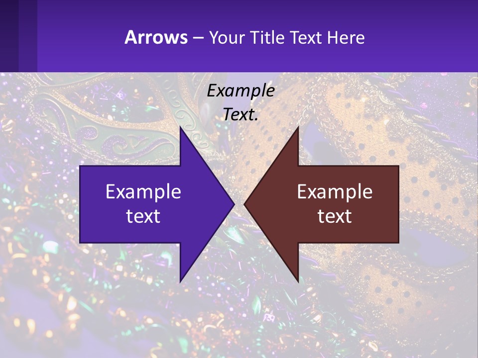 Two Mardi Gras Masks Powerpoint Template PowerPoint Template