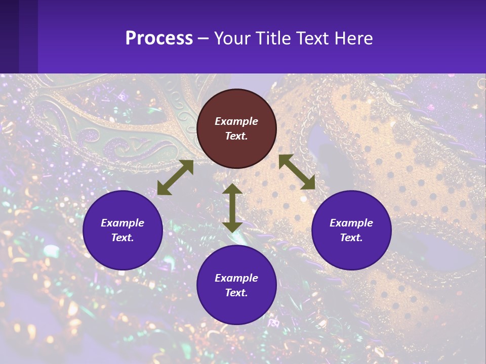 Two Mardi Gras Masks Powerpoint Template PowerPoint Template