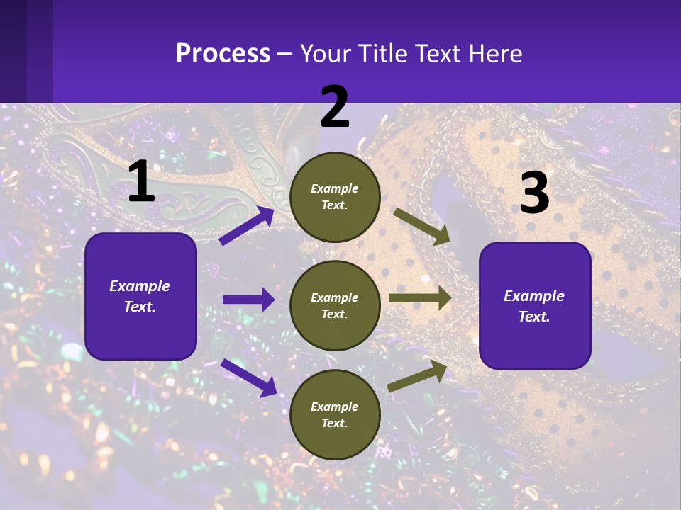 Two Mardi Gras Masks Powerpoint Template PowerPoint Template