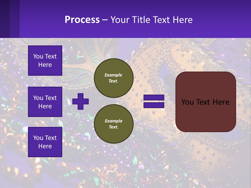 Two Mardi Gras Masks Powerpoint Template PowerPoint Template