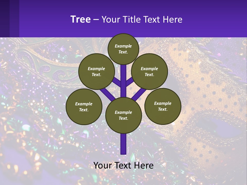 Two Mardi Gras Masks Powerpoint Template PowerPoint Template