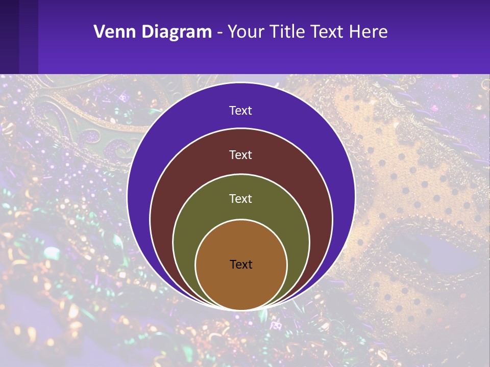 Two Mardi Gras Masks Powerpoint Template PowerPoint Template