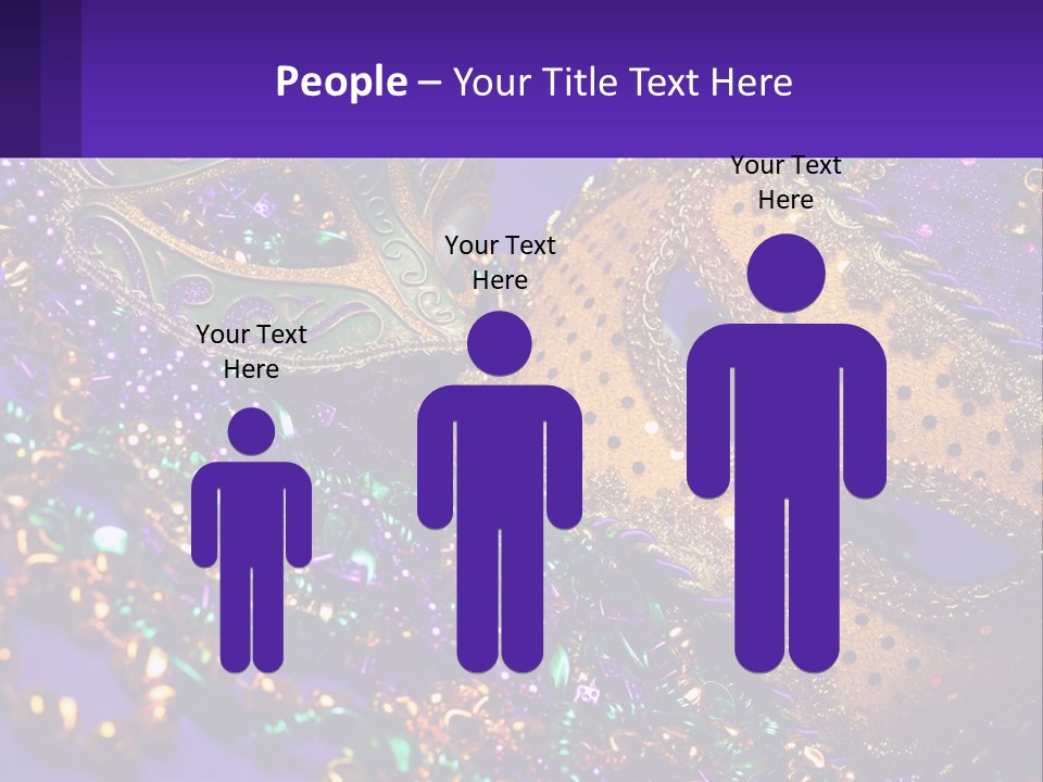 Two Mardi Gras Masks Powerpoint Template PowerPoint Template