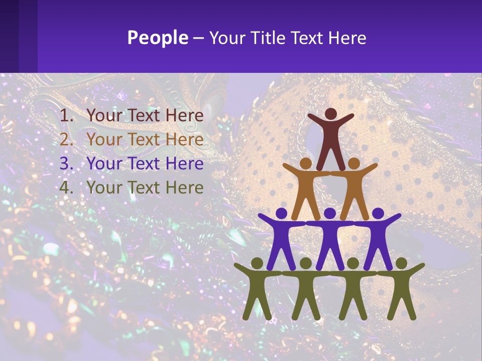 Two Mardi Gras Masks Powerpoint Template PowerPoint Template