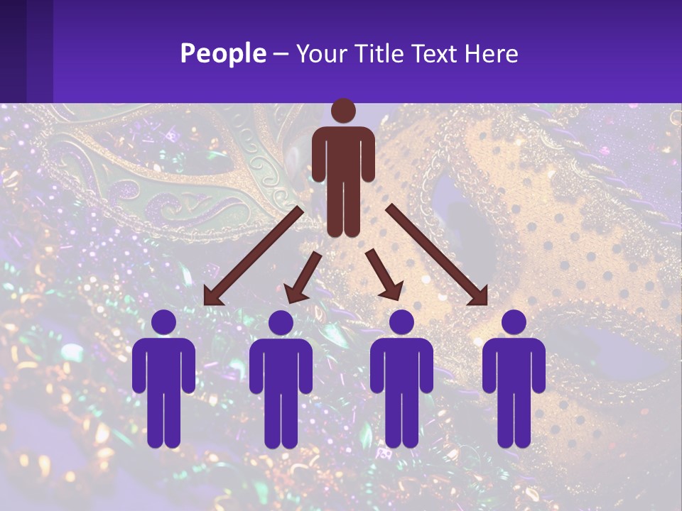 Two Mardi Gras Masks Powerpoint Template PowerPoint Template