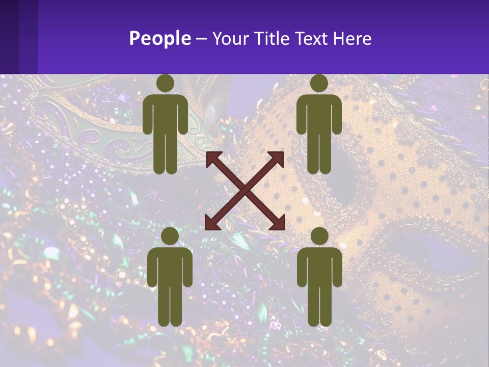 Two Mardi Gras Masks Powerpoint Template PowerPoint Template