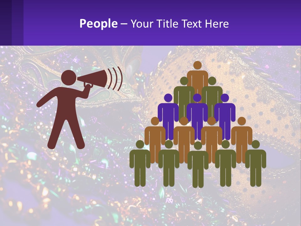 Two Mardi Gras Masks Powerpoint Template PowerPoint Template