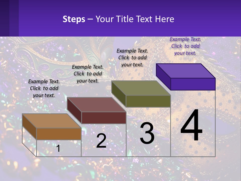 Two Mardi Gras Masks Powerpoint Template PowerPoint Template