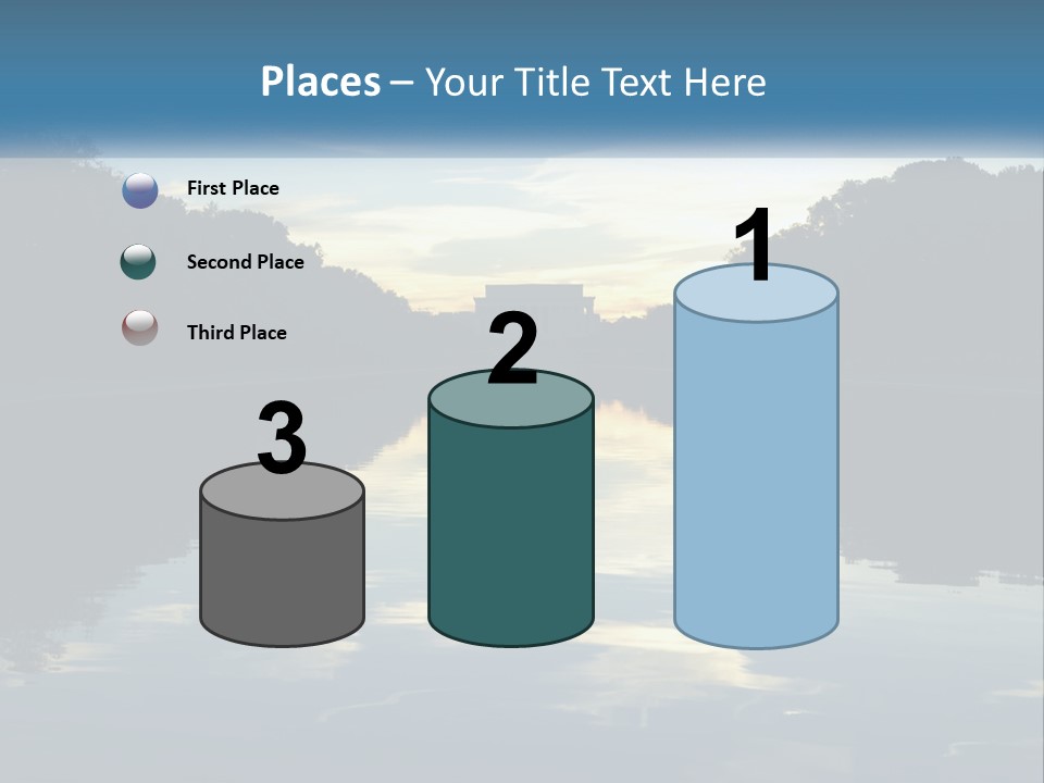 The Washington Monument Is Reflected In The Water PowerPoint Template