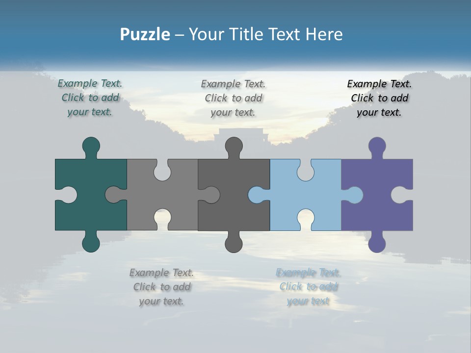 The Washington Monument Is Reflected In The Water PowerPoint Template