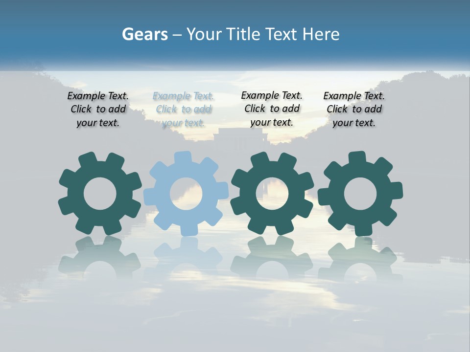 The Washington Monument Is Reflected In The Water PowerPoint Template