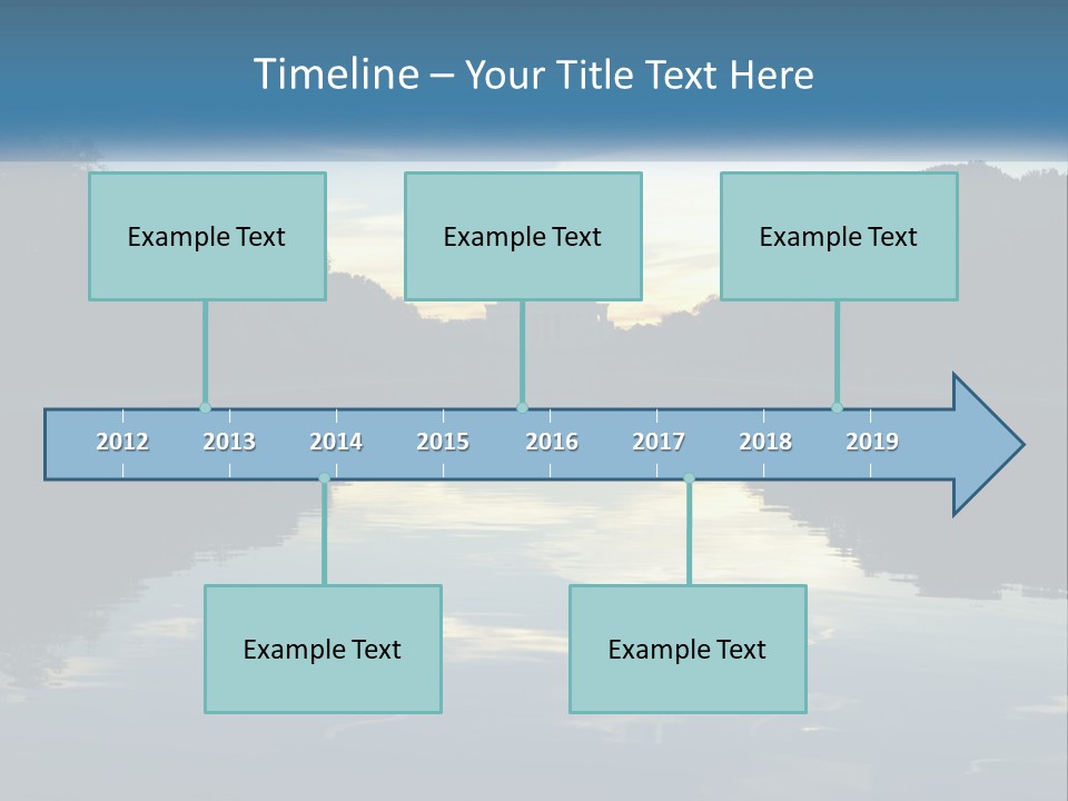 The Washington Monument Is Reflected In The Water PowerPoint Template