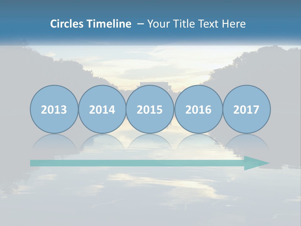 The Washington Monument Is Reflected In The Water PowerPoint Template