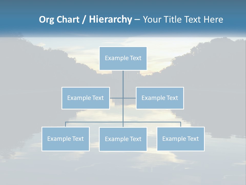 The Washington Monument Is Reflected In The Water PowerPoint Template