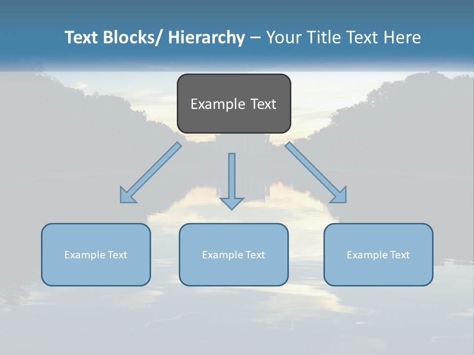 The Washington Monument Is Reflected In The Water PowerPoint Template