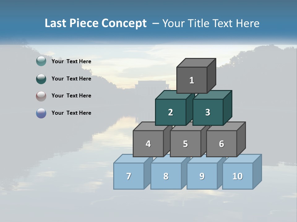 The Washington Monument Is Reflected In The Water PowerPoint Template