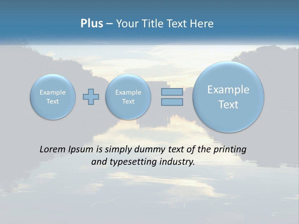 The Washington Monument Is Reflected In The Water PowerPoint Template
