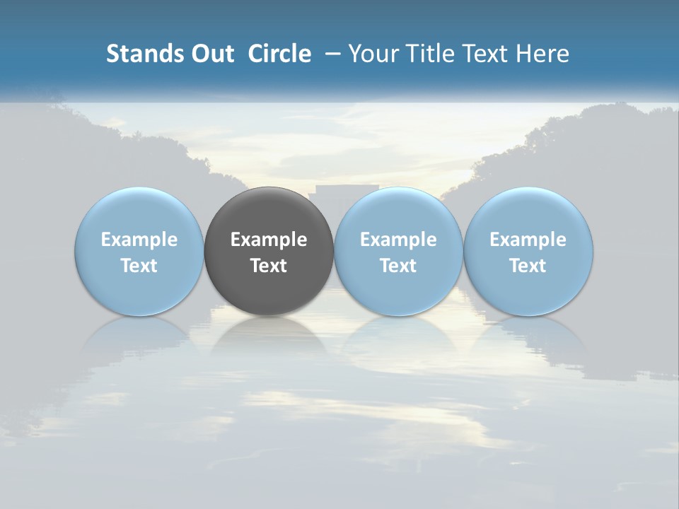 The Washington Monument Is Reflected In The Water PowerPoint Template