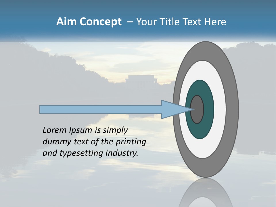 The Washington Monument Is Reflected In The Water PowerPoint Template