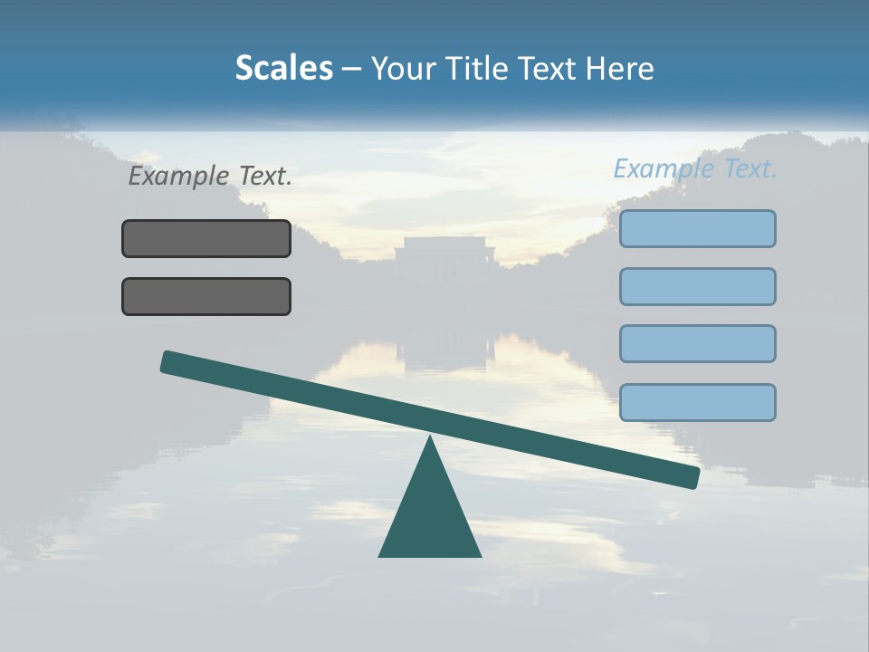 The Washington Monument Is Reflected In The Water PowerPoint Template