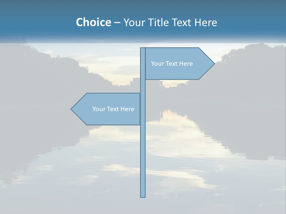 The Washington Monument Is Reflected In The Water PowerPoint Template