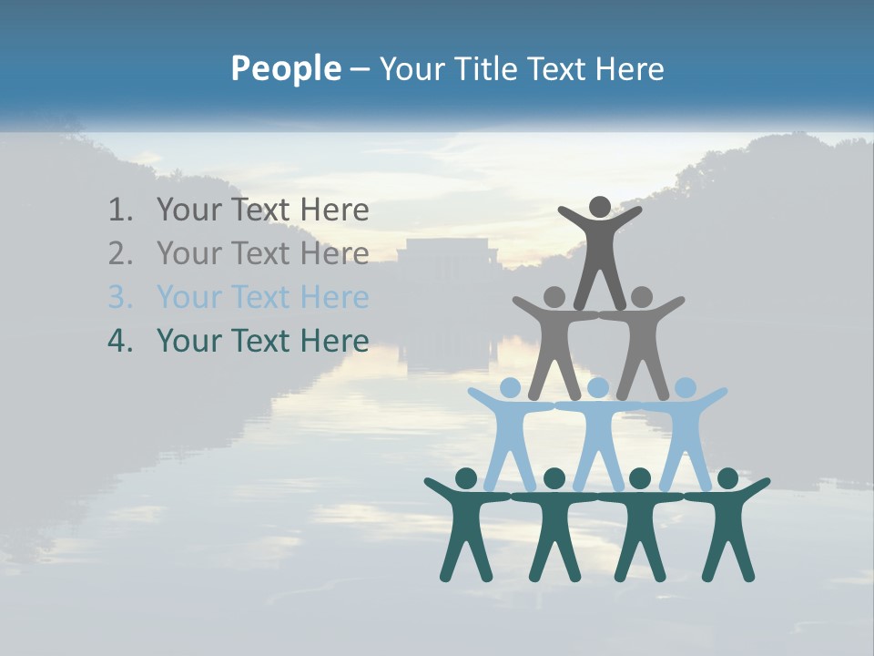 The Washington Monument Is Reflected In The Water PowerPoint Template