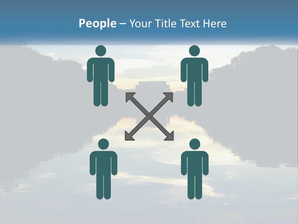 The Washington Monument Is Reflected In The Water PowerPoint Template