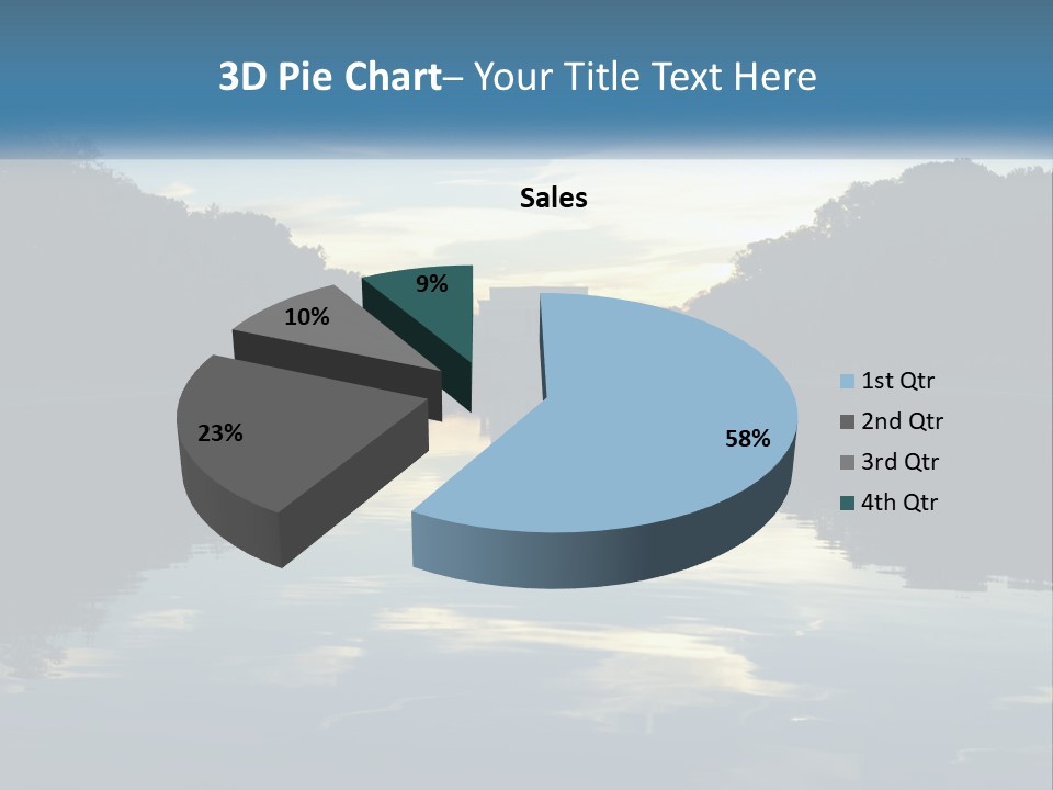 The Washington Monument Is Reflected In The Water PowerPoint Template