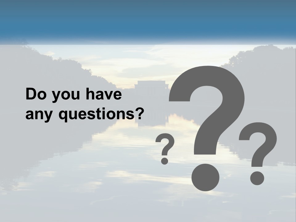 The Washington Monument Is Reflected In The Water PowerPoint Template