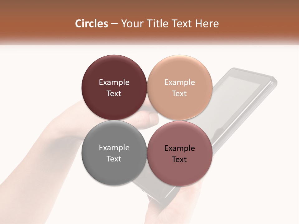 A Person Holding A Tablet Computer In Their Hands PowerPoint Template