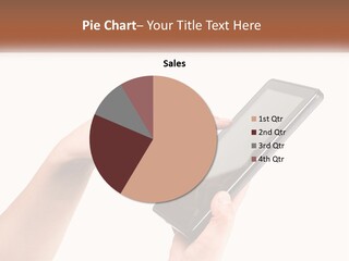 A Person Holding A Tablet Computer In Their Hands PowerPoint Template