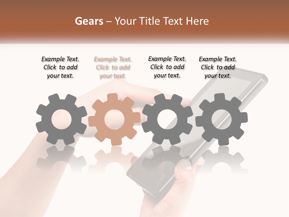 A Person Holding A Tablet Computer In Their Hands PowerPoint Template