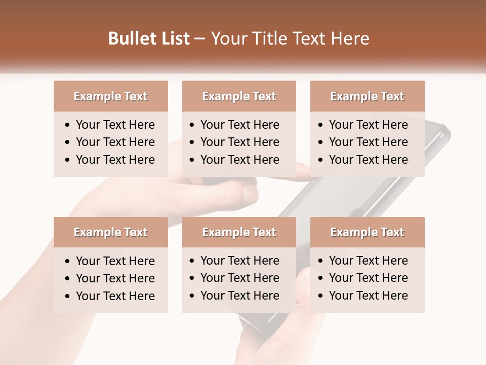 A Person Holding A Tablet Computer In Their Hands PowerPoint Template