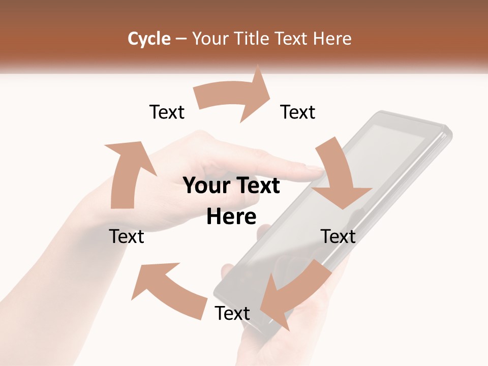 A Person Holding A Tablet Computer In Their Hands PowerPoint Template