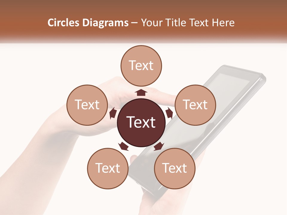 A Person Holding A Tablet Computer In Their Hands PowerPoint Template