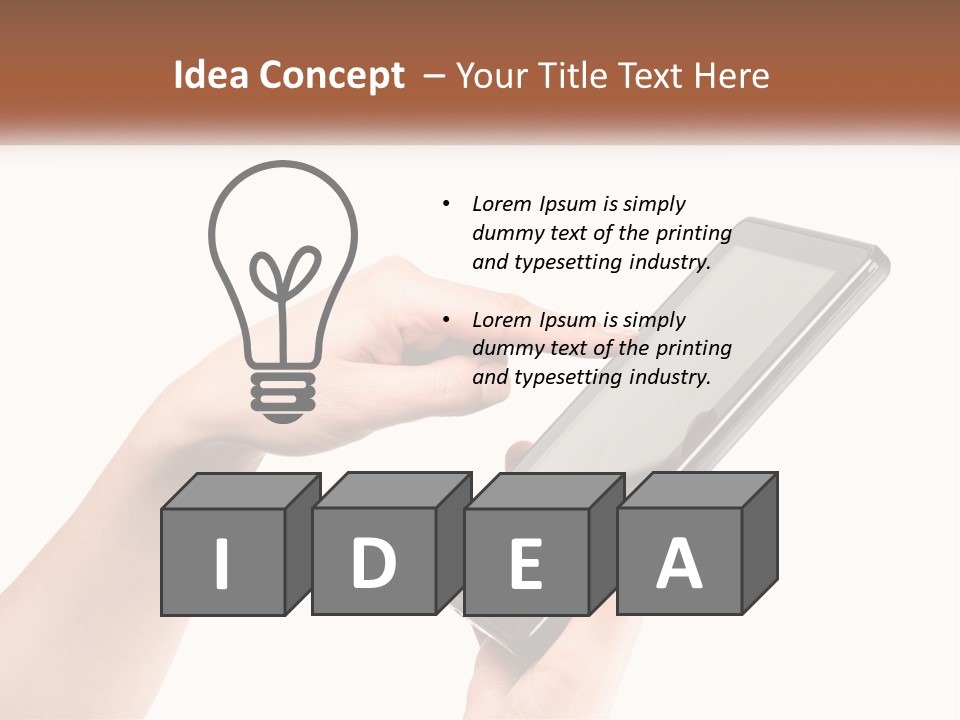 A Person Holding A Tablet Computer In Their Hands PowerPoint Template