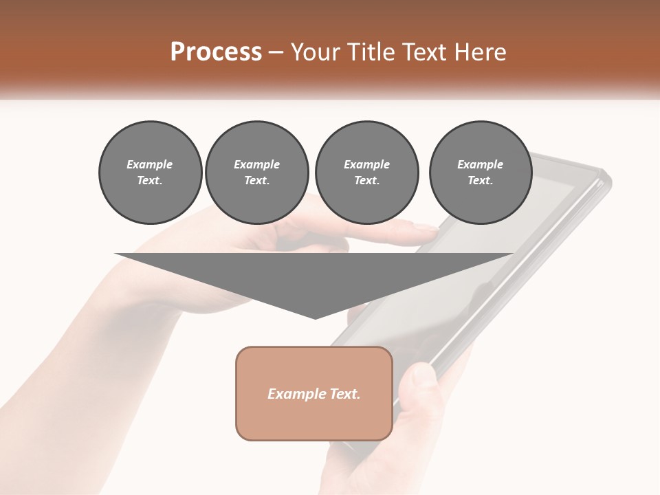 A Person Holding A Tablet Computer In Their Hands PowerPoint Template